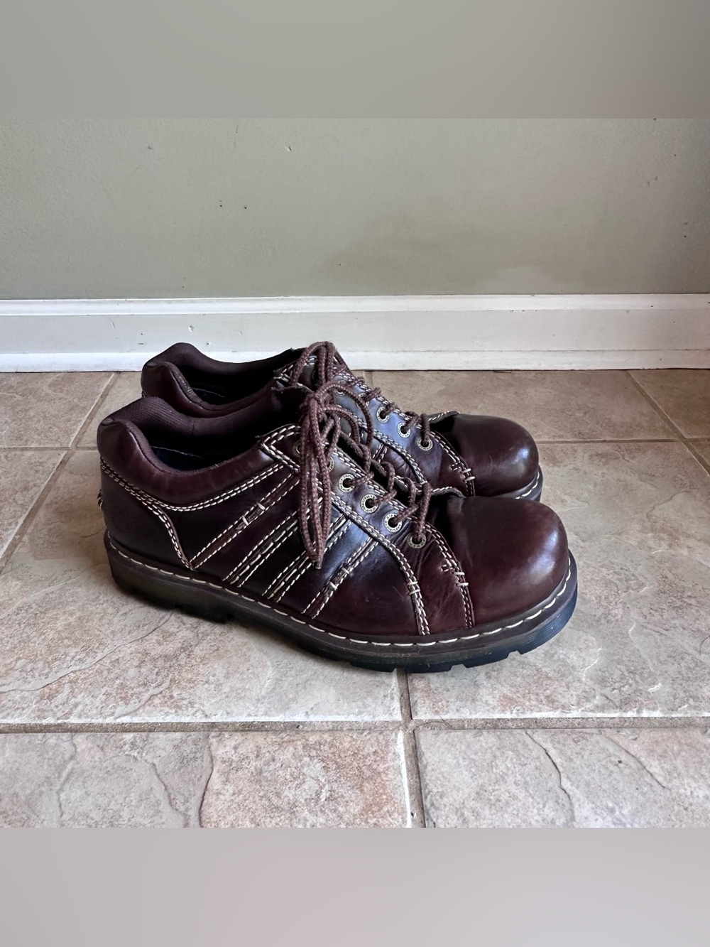 Dr. Martens Jordan Brown Leather Oxfords Y2K Chunky Sole